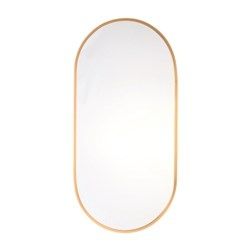 Gold Metal Oval Mirror
