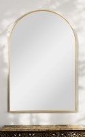 Arched Bevelled Mirror Gold