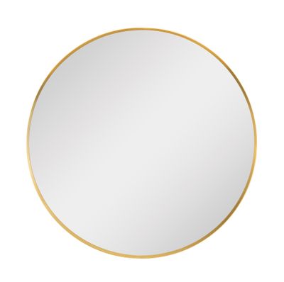 Gold Round Mirror