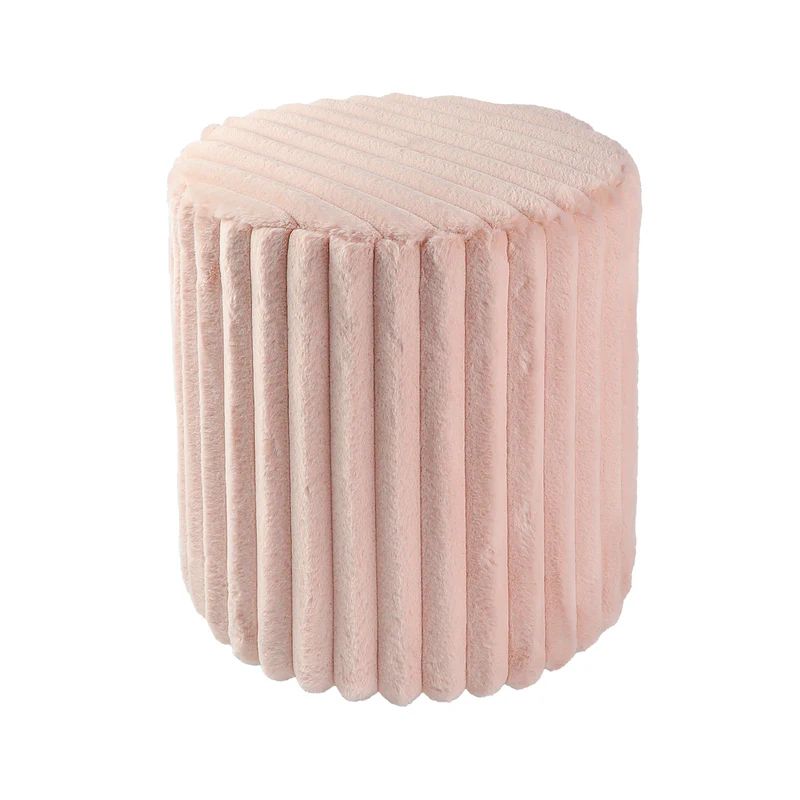 Rabbit Fur Vanity Stool