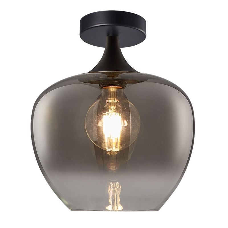 Black Smokes Semi Flush Light