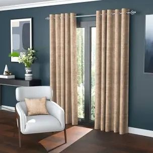 Sahara Brick Fleece Lining Curtain