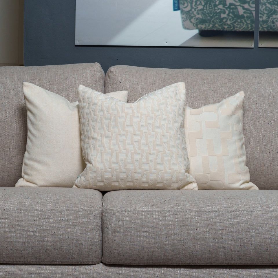STUDIO WEAVE CREAM CUSHION 