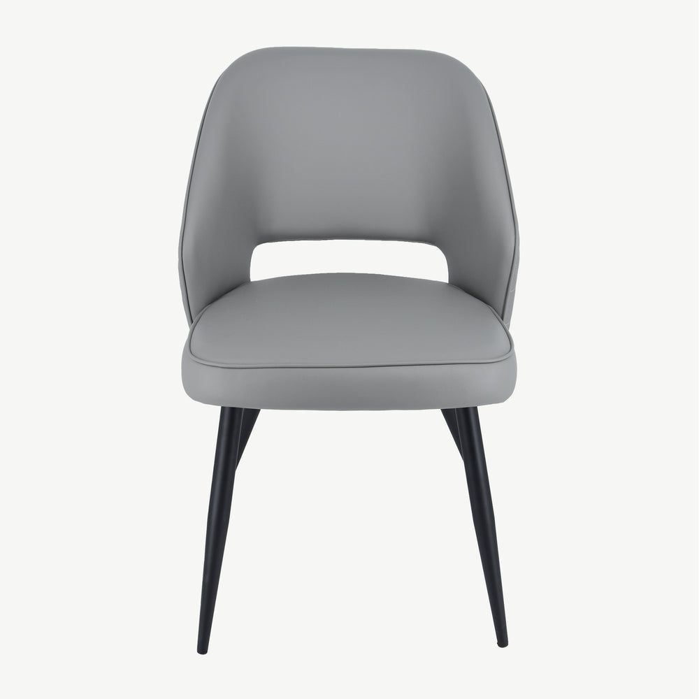 Dining Chair Light Grey Pu