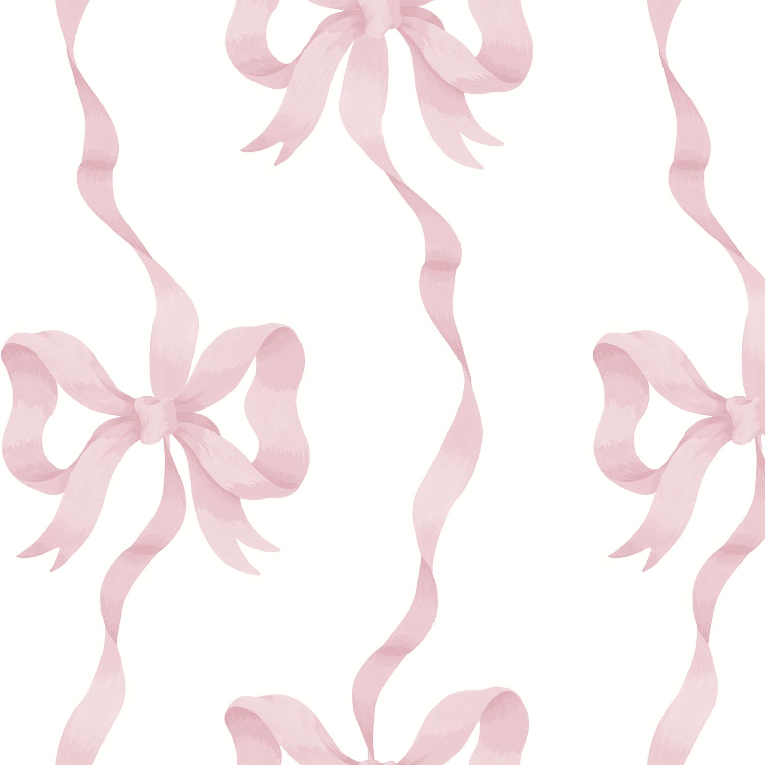 Cath Kidston Ribbon Bow Pink Wallpaper