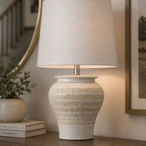 Curved Ceramic Table Lamp