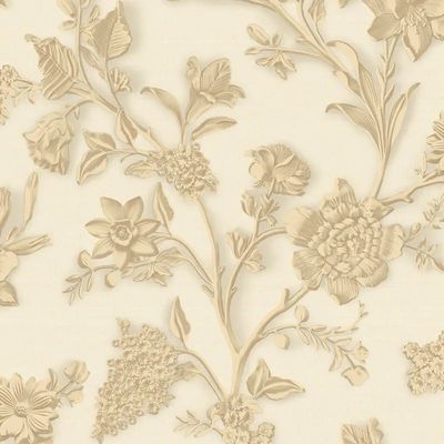 Angelina Floral Champagne Wallpaper