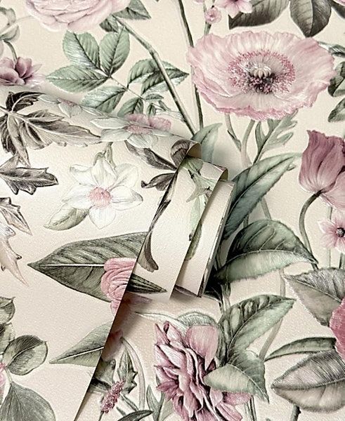 Florian Floral Wallpaper