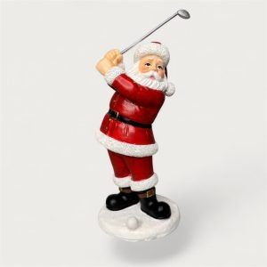 Santa swinging golf club 