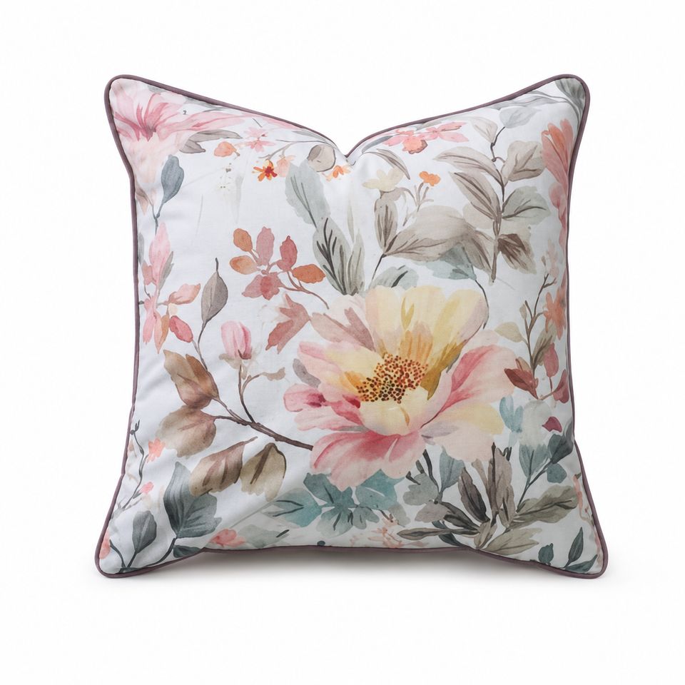 VELVET FORAL CHARM CUSHION 