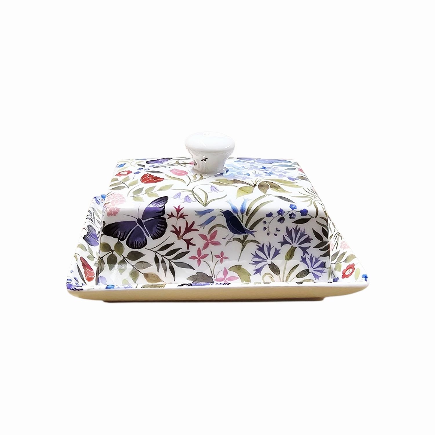 Butterfly Garden Butter Dish