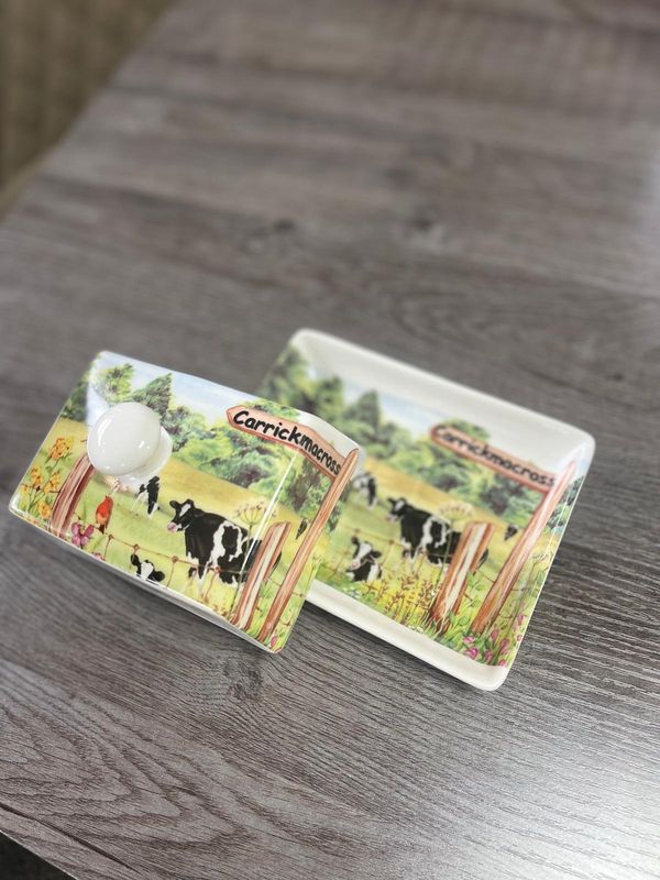 Sign Post Cow Butter Dish