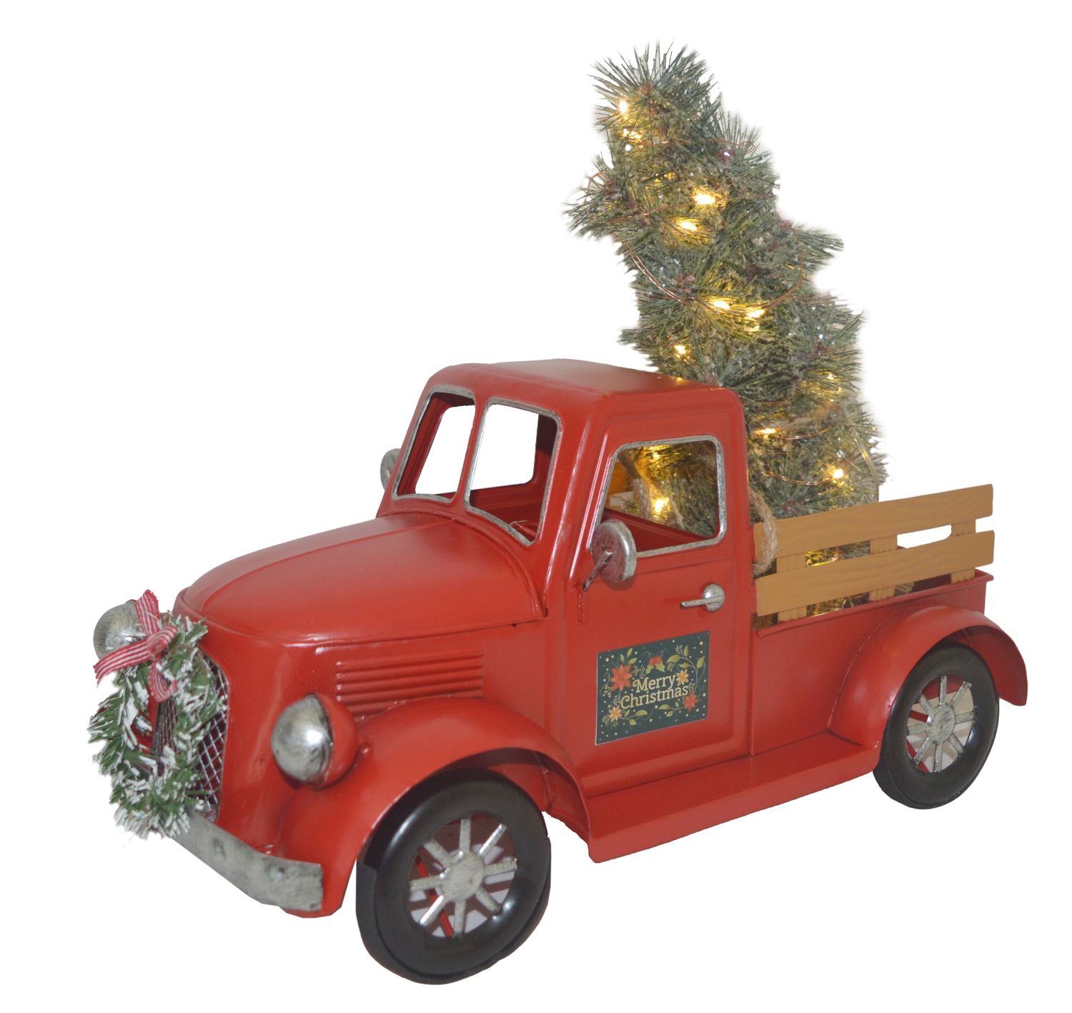 Christmas Red Metal Truck 