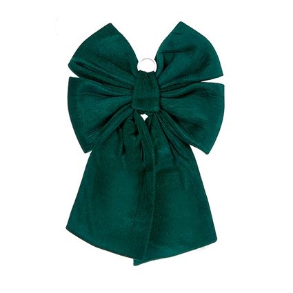 Christmas Velvet Bow Dark Green