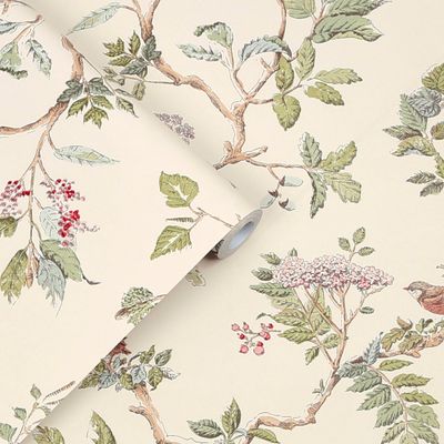 Laura Ashley Elderwood Natural Wallpaper