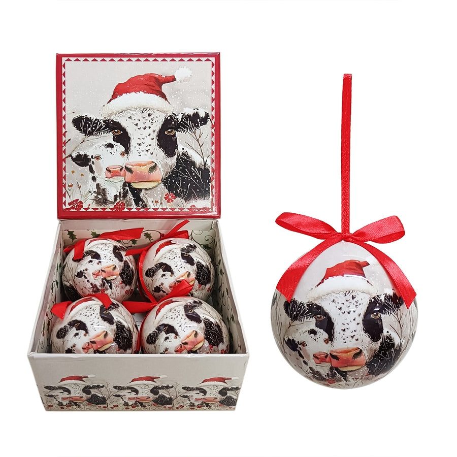 Cow Bauble 4pck