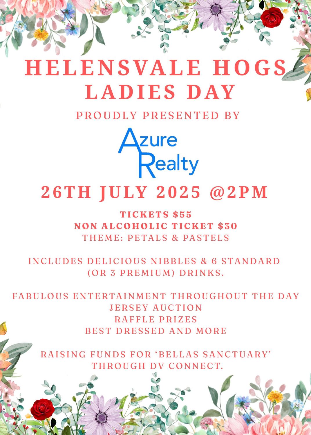 Ladies Day Ticket - Soft drinks
