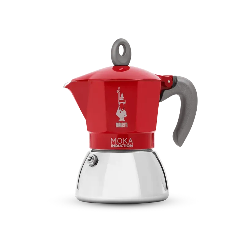 MOKA INDUCTION RED 4 CUPS