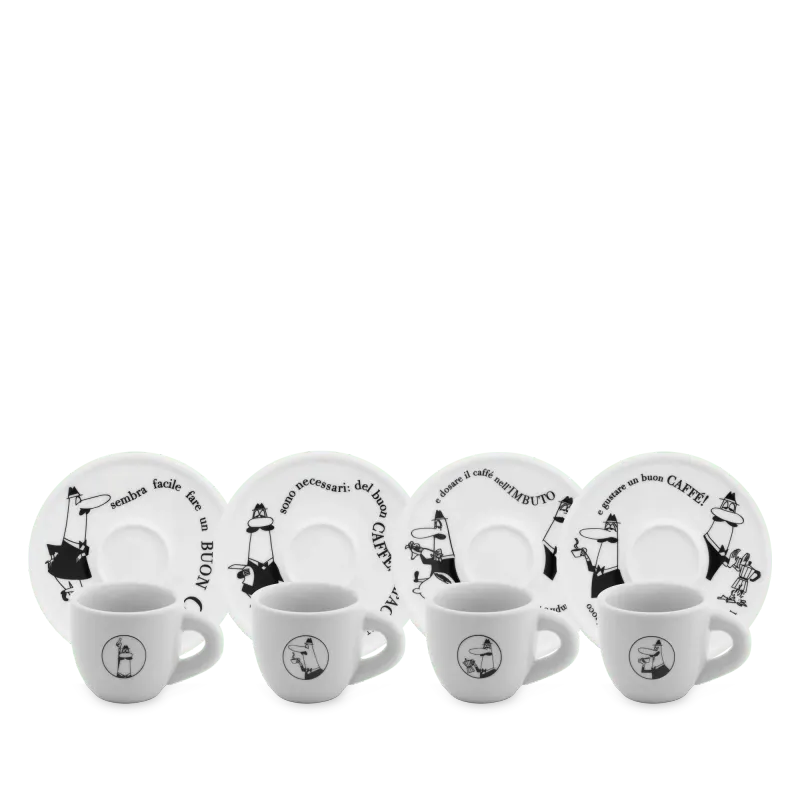 SET OF 4 - 8 FACES CUPS