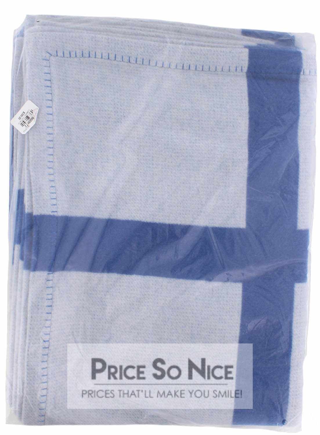 Williams Sonoma Italian Lambswool Throw 50&quot; x 70&quot; - Blue/Grey MSRP $400