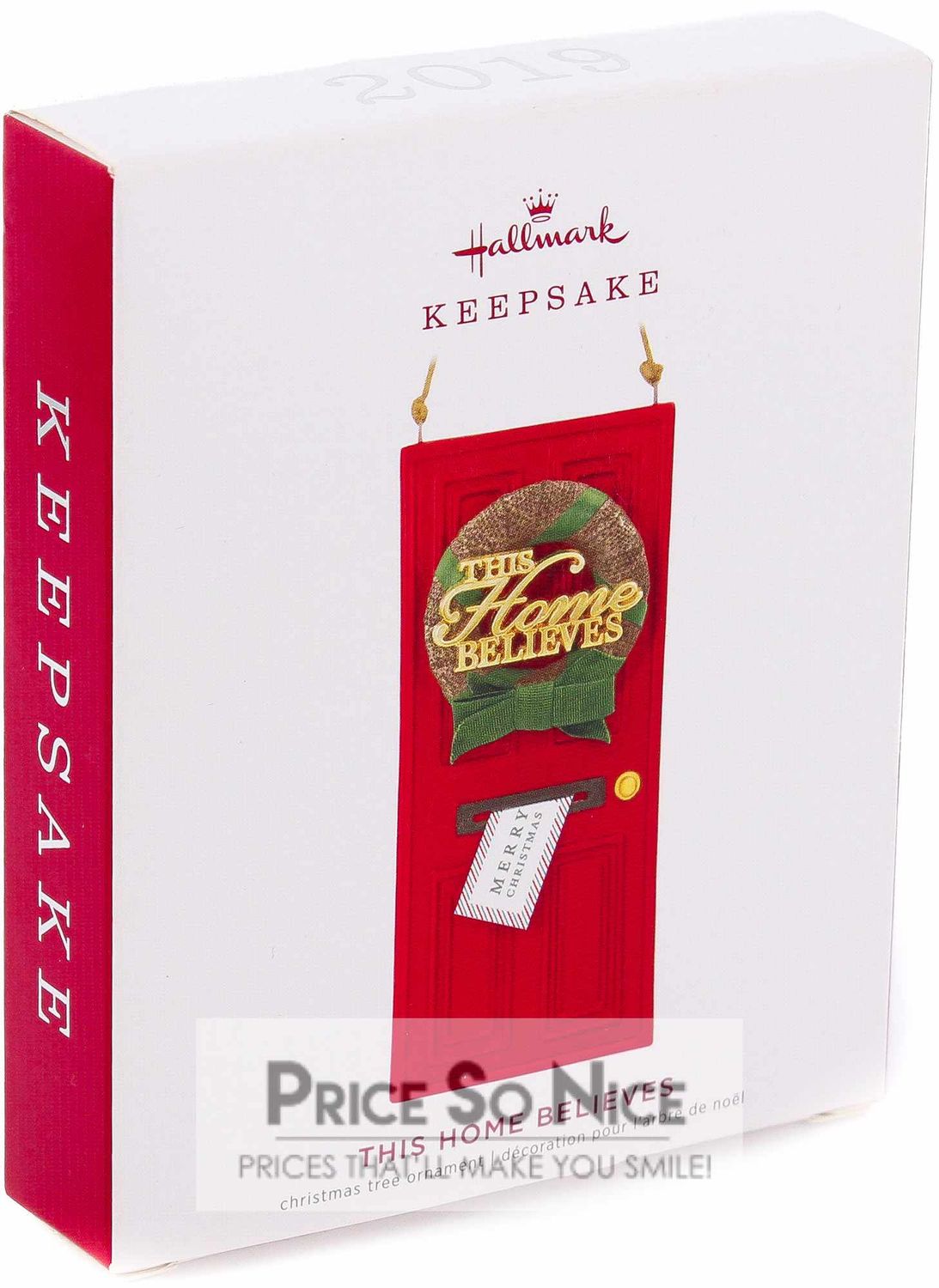 Hallmark 2019 Ornament - This Home Believes Red Door With Wreath