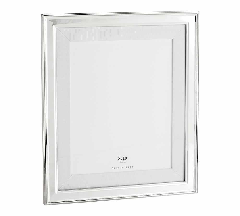 Pottery Barn Personalized Silver Grosgrain  Frame - 4x6 - MSRP $40