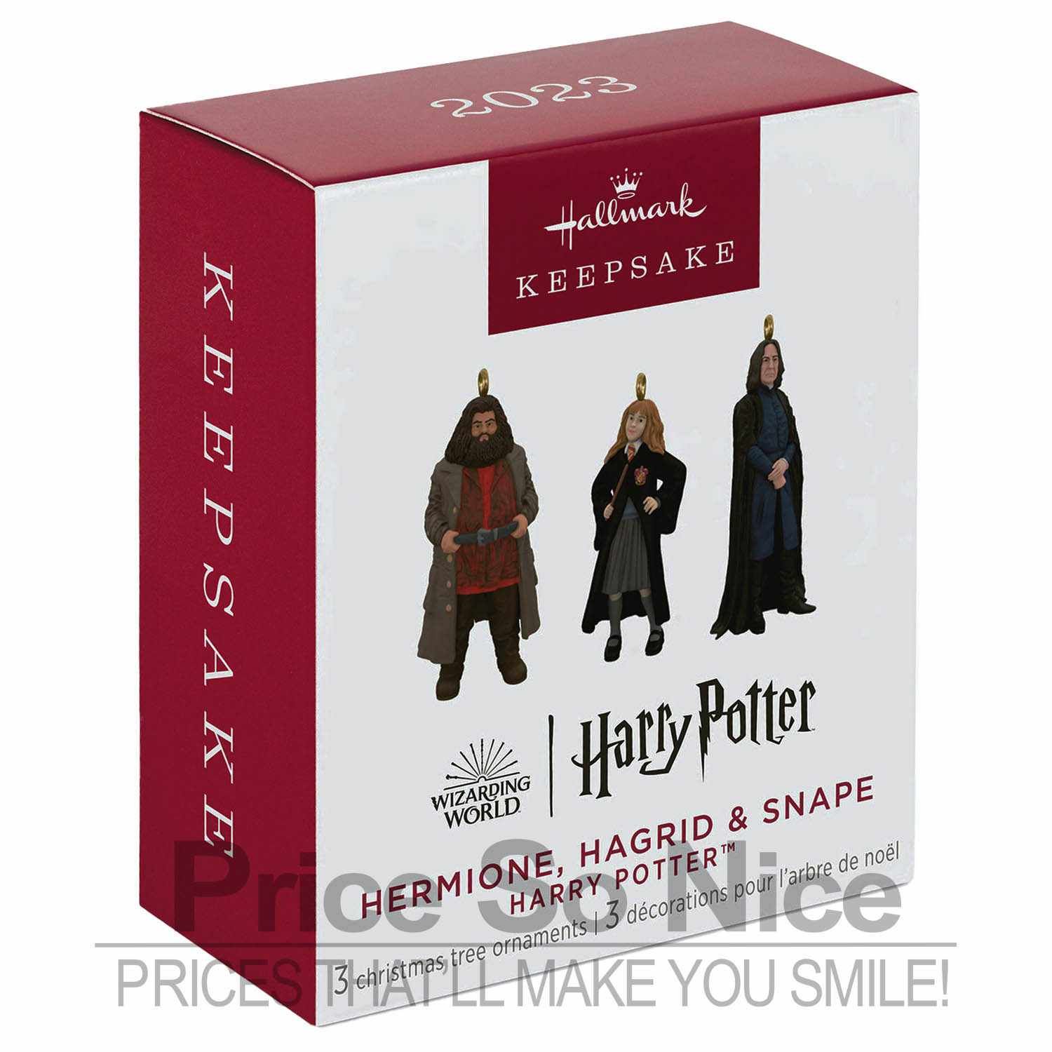Hallmark 2023 Ornament - Mini Harry Potter: Hermione, Hagrid &amp; Snape, Set of 3