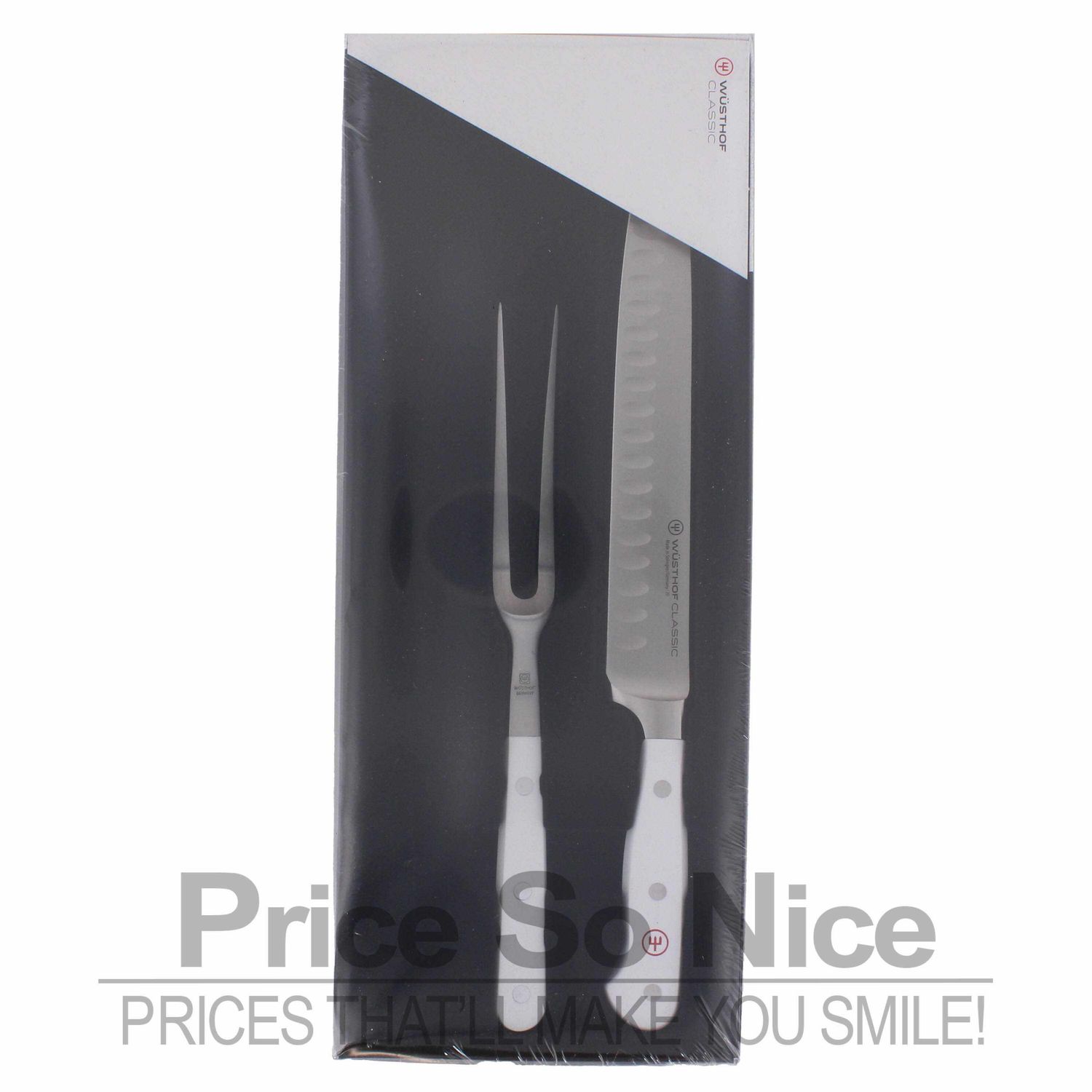 Wusthof Classic 2-Piece Straight Carving Set - White, MSRP $260