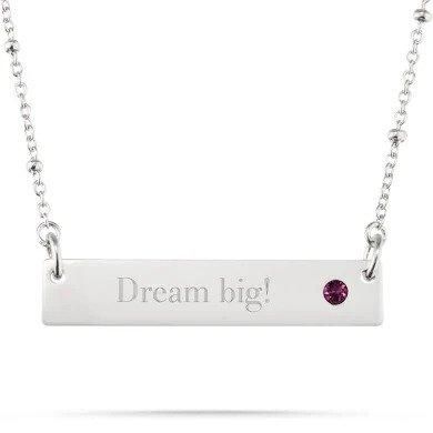 Things Remembered Sterling Silver February Bar Necklace
