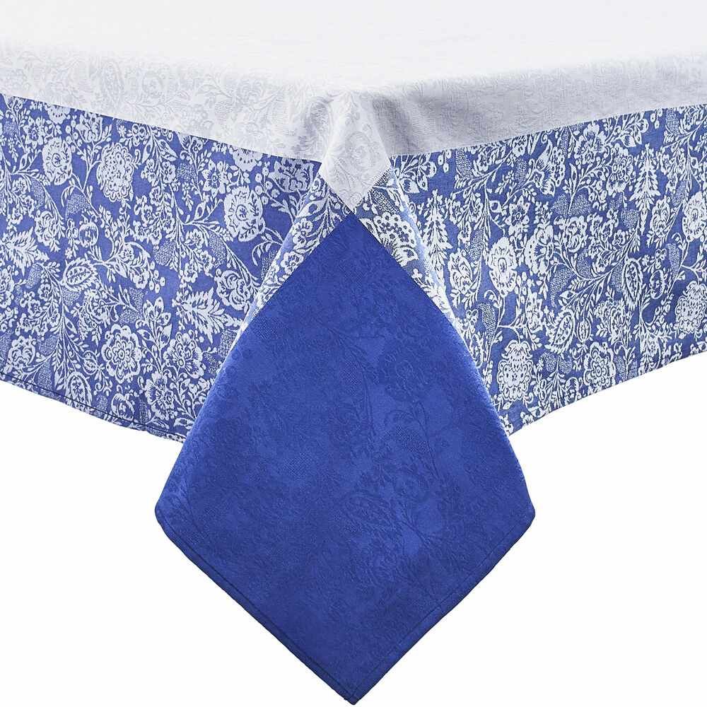 Sur La Table Bella Blue White Tablecloth - 70 x 70 MSRP $100