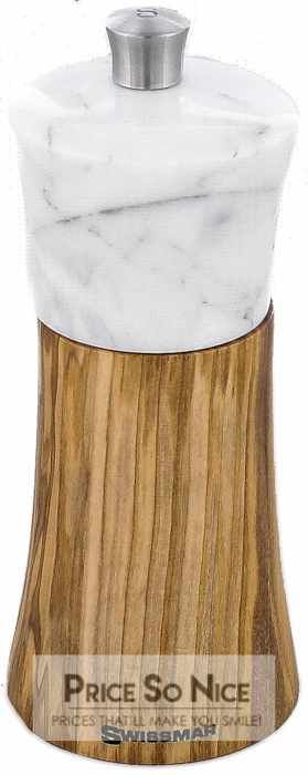 Swissmar Olivewood &amp; Marble 6&quot; Salt Mill Grade B