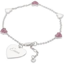 Things Remembered Sterling Silver Red Heart Bracelet