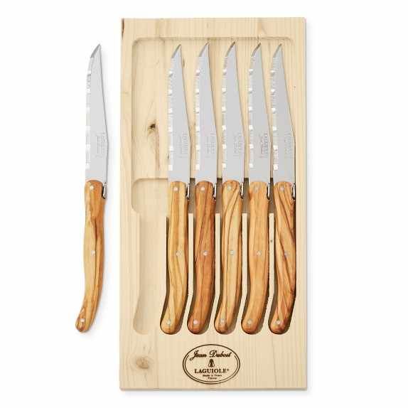 Jean Dubost Laguiole Steak Knives, Set of 6, Olivewood MSRP $100