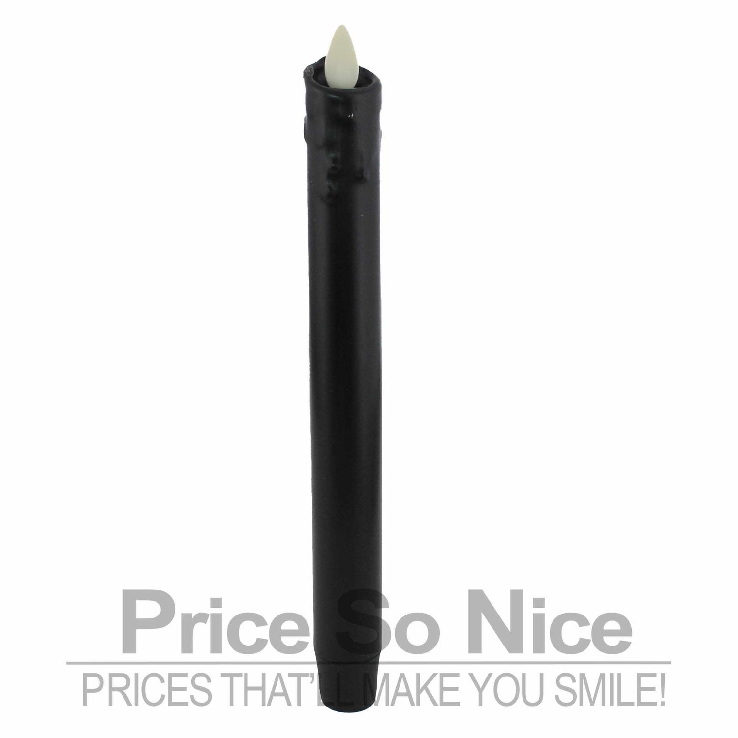 Pottery Barn Flickering Flameless Black Taper Candle - 8&quot; - MSRP $59
