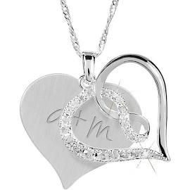 Things Remembered Infinity Heart Crystal Swing Necklace