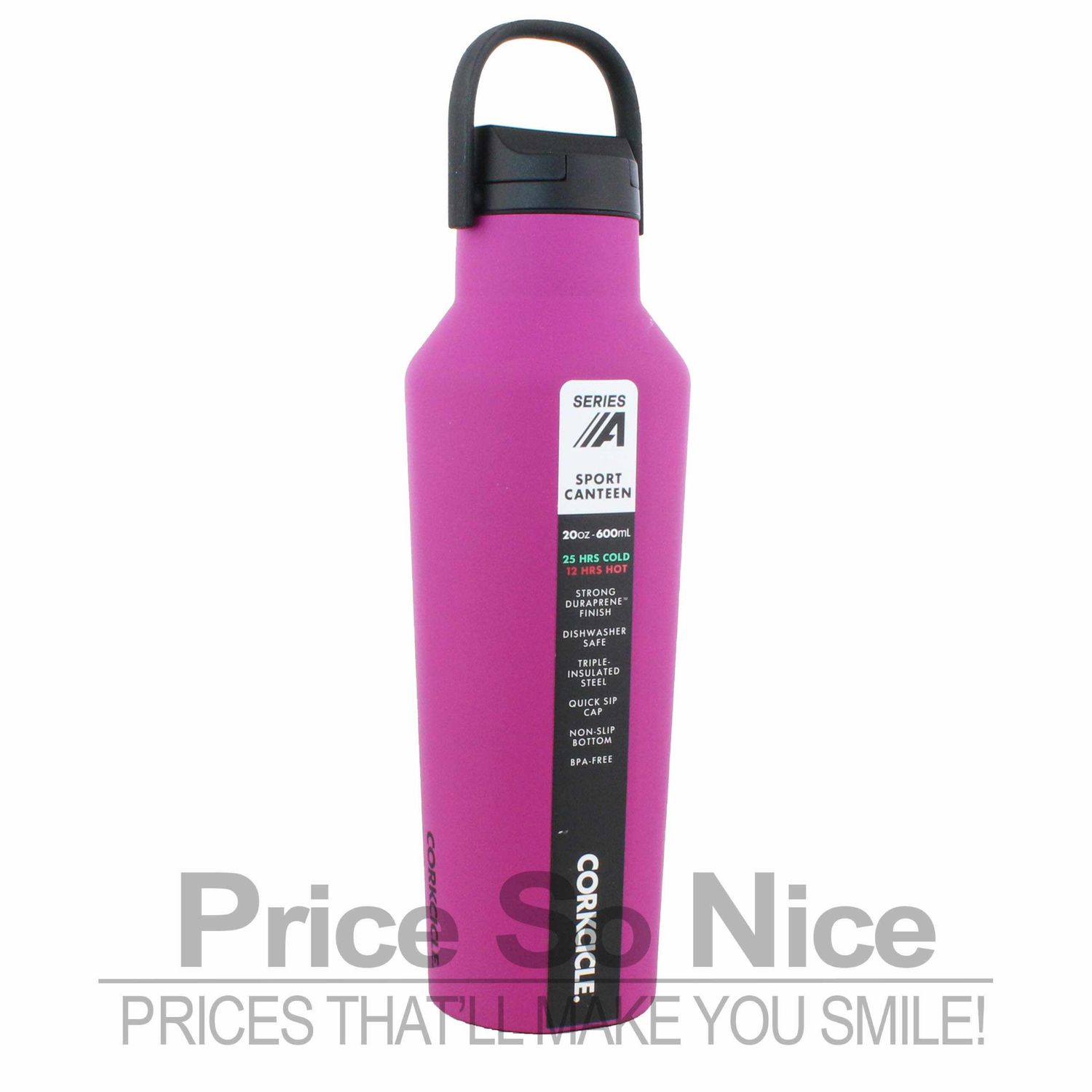 Corkcicle Series A Sport Canteen Insulated Bottle Berry Punch 20 oz MSRP $43
