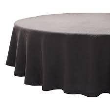 Sur La Table Charcoal Linen Tablecloth - 70&quot; Round MSRP $100