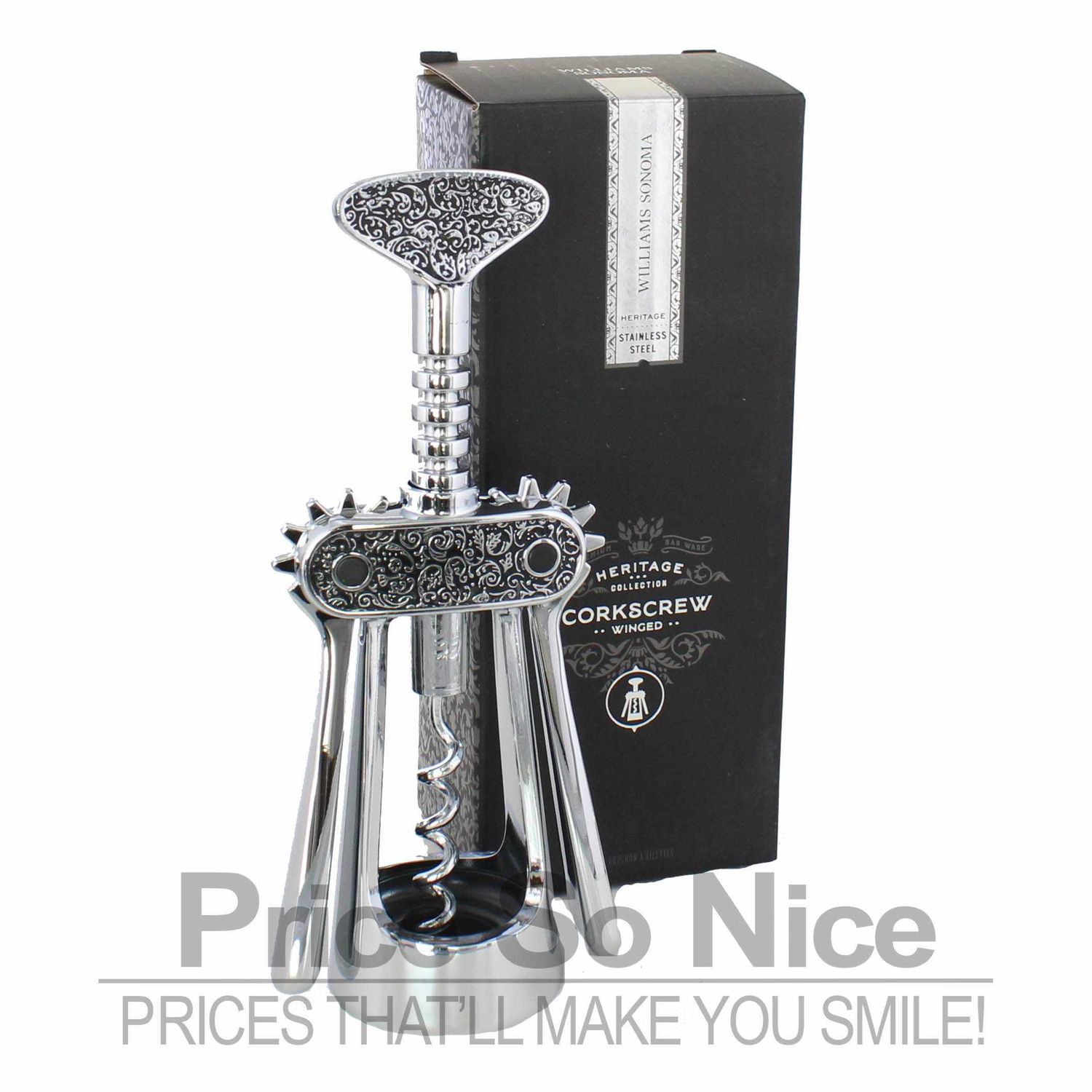 Williams Sonoma Heritage Winged Corkscrew, Chrome