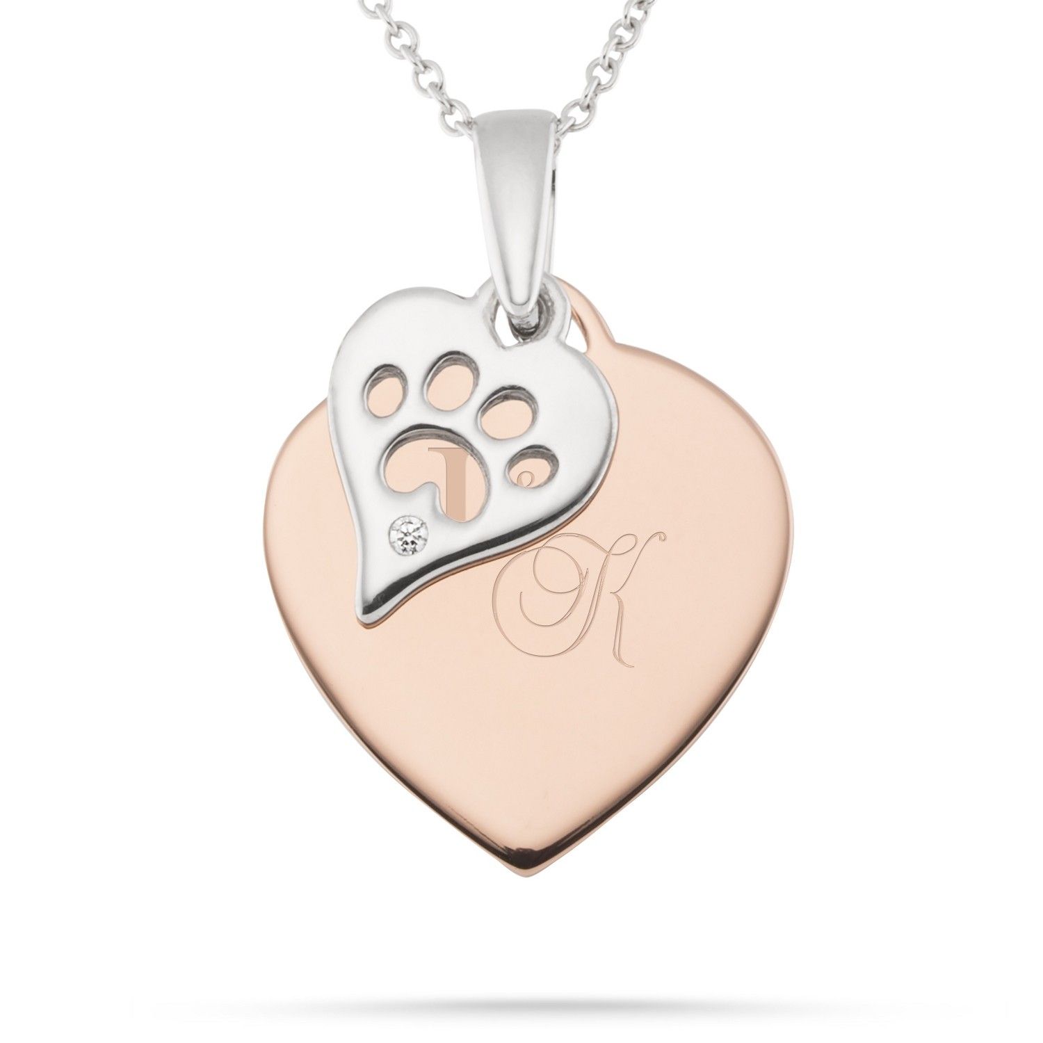 Things Remembered Sterling Silver Paw Necklace