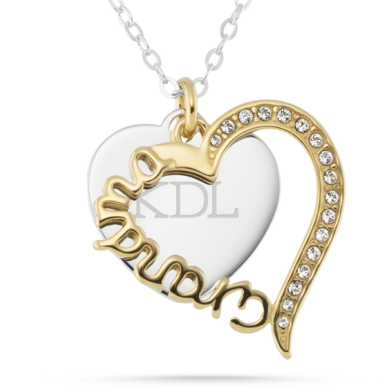 Things Remembered Sterling Silver Yellow Gold Grandma Necklace