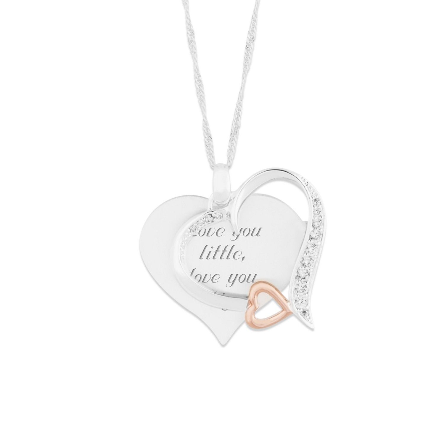 Things Remembered Double Heart Necklace