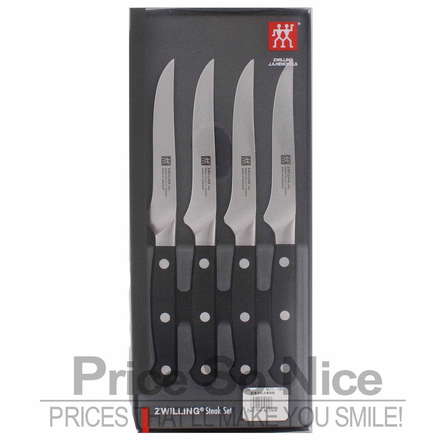 Zwilling Pro 4 piece Steak Knife Set MSRP $280