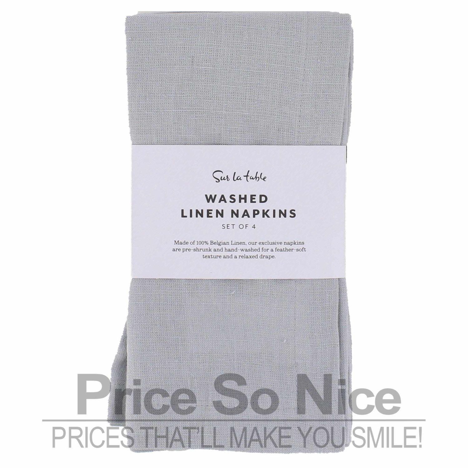 Sur La Table Linen Napkins, Set Of 4, Sky, MSRP $50