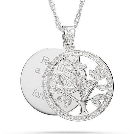 Things Remembered Silver Family Tree Necklace Locket