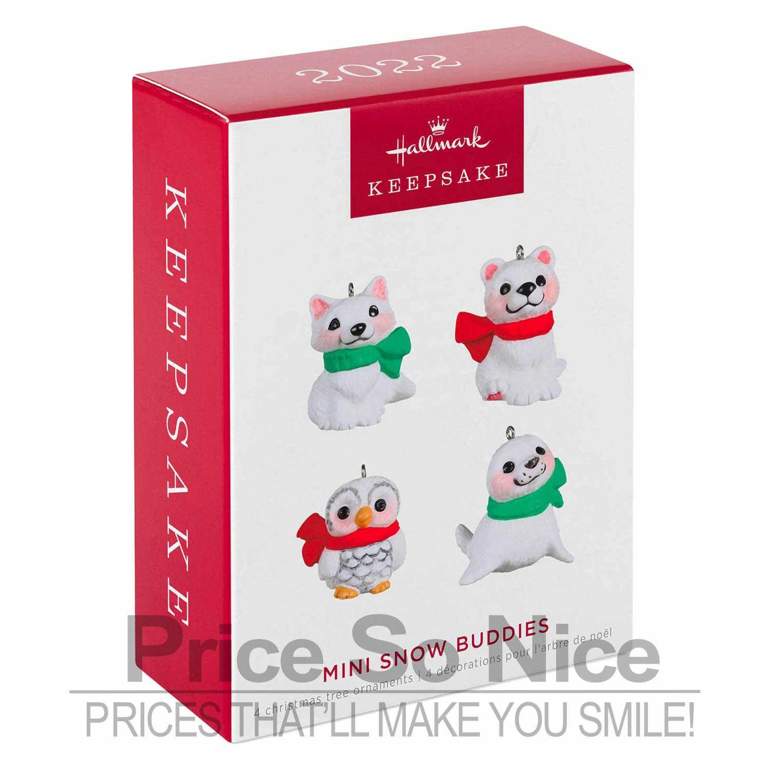 Hallmark 2022 Ornament-  Mini Snow Buddies, Set of 4
