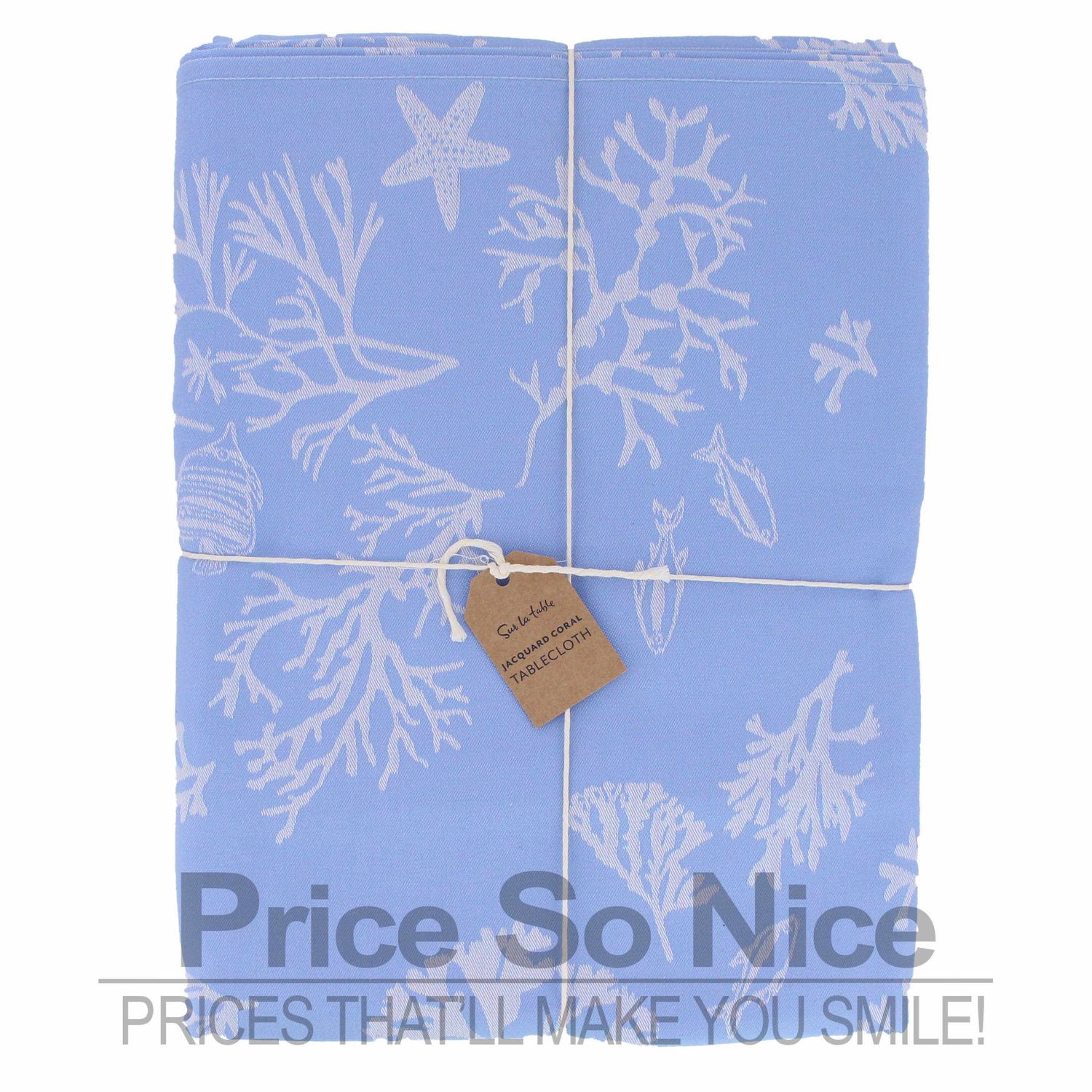Sur La Table Jacquard Coral Tablecloth - 70 x 90 MSRP $90