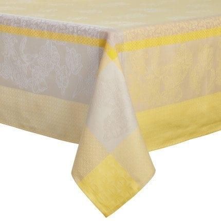 Sur La Table Printemps Yellow Tablecloth 70 x 70 MSRP $100