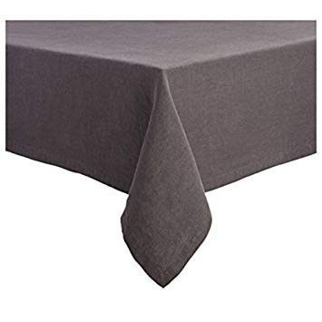 Sur La Table Linen Charcoal Tablecloth - 70 x 108 MSRP $150