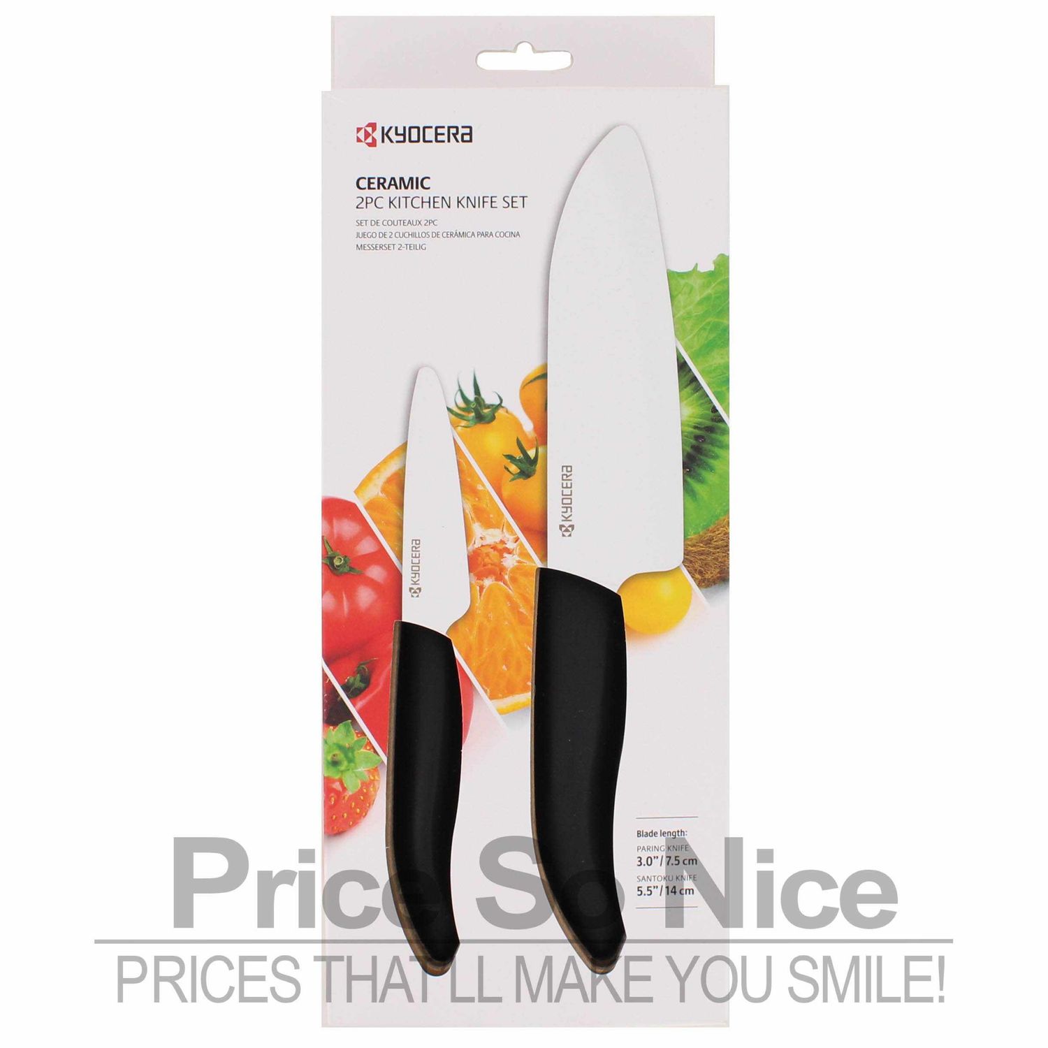 Kyocera Revolution Ceramic 2pc Kitchen Knive Set MSRP $70