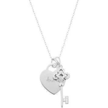 Things Remembered Sterling Silver Key Necklace